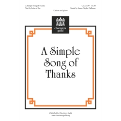 A Simple Song of Thanks (Digital Download Accompaniment Track)