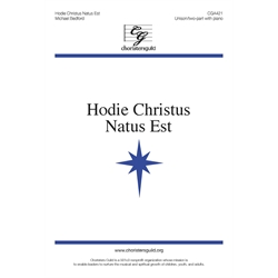 Hodie Christus Natus Est Unison 2-Part