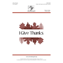 I Give Thanks - Unison